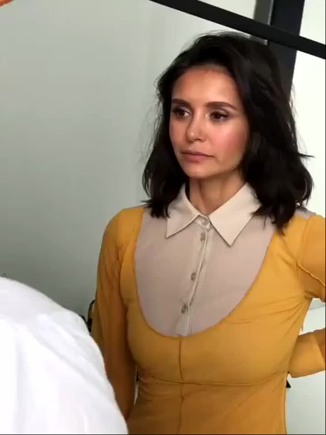 Celebrity fine Nina Dobrev orgasm Porn GIF